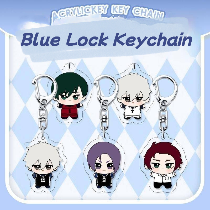 Blue Lock Anime Acrylic Keychain - Ultra HD Print Cute Backpack Charm ...