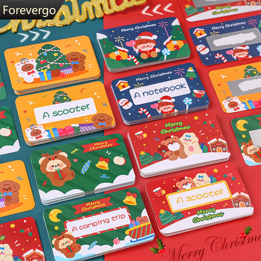 RE 20Pcs Christmas Reward Scratch Card Film Coated Stickers Scratch Off ...