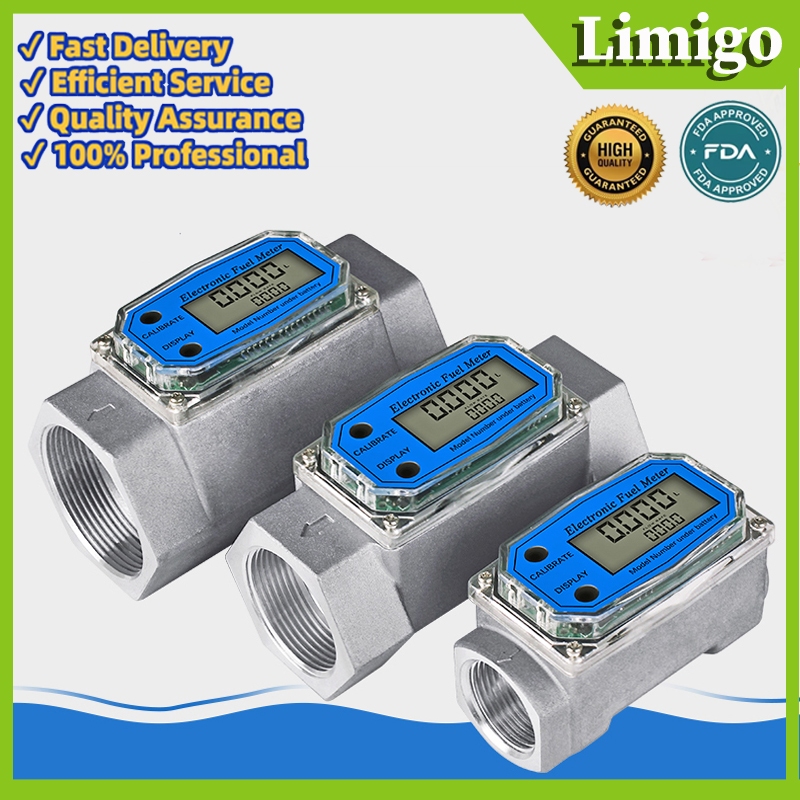 Digital Fuel Flow Meter Car Gasoline Methanol Water Flow Meter Counter ...