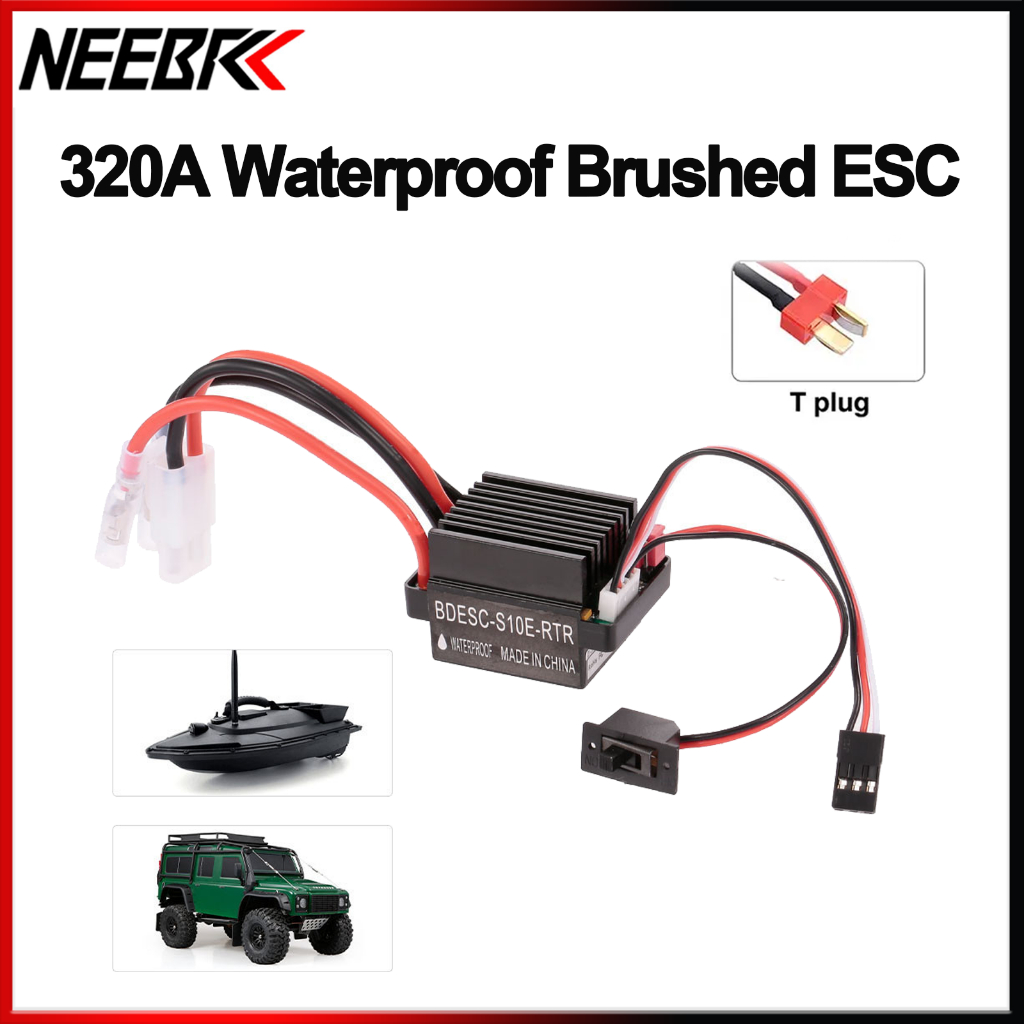 NEEBRC 320A Waterproof ESC Brushed Motor Speed Controller 5V/2A BEC ...
