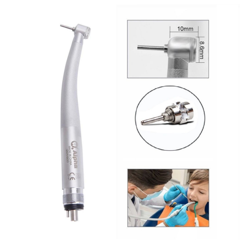 2 /4 Holes Mini Head High Speed Handpiece For Kids High Speed Push ...