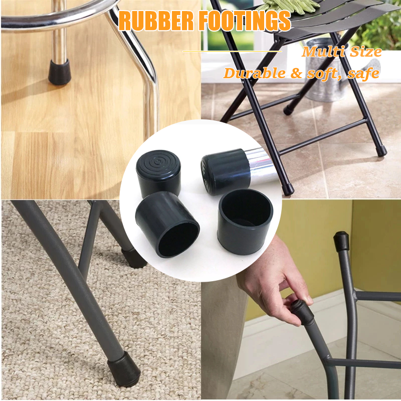 Furniture Table Feet Protector Rubber Foot Covers Round Chair Leg Caps ...