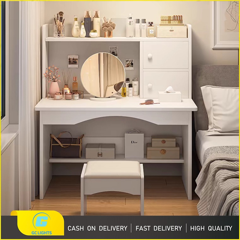 GC Computer Table Desktop with Drawer and Shelf Desk Bookcase ...