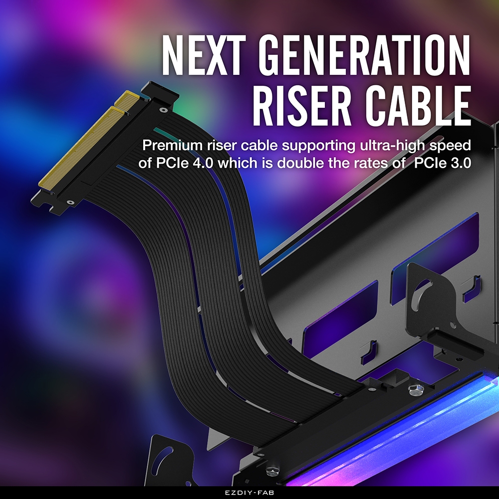 EZDIY-FAB ARGB PCIe 4.0 GPU Mount Bracket Graphic Card Holder Multi ...