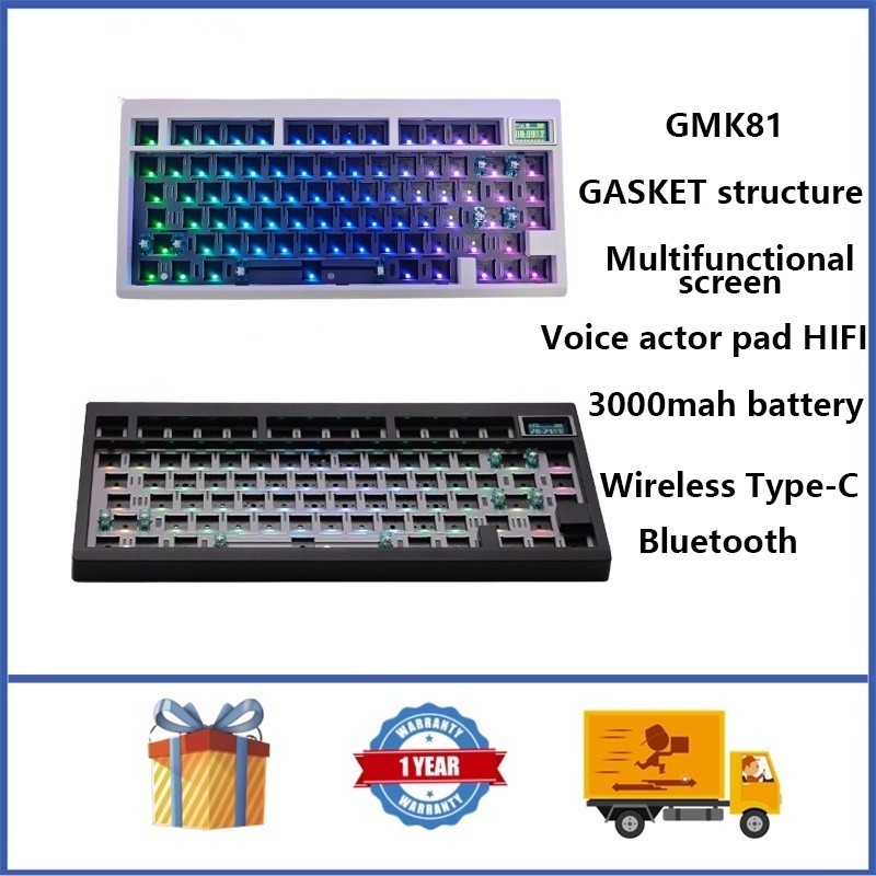 GMK81 Wireless Bare Bone Keyboard GASKET Structure Multifunctional ...