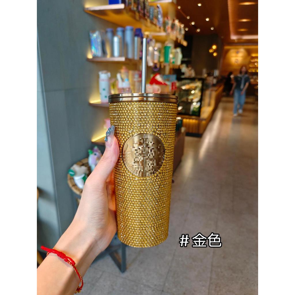 ❉ Starbucks BLACKPINK Crystal Rhinestone Bling Cup Straw Drinking
