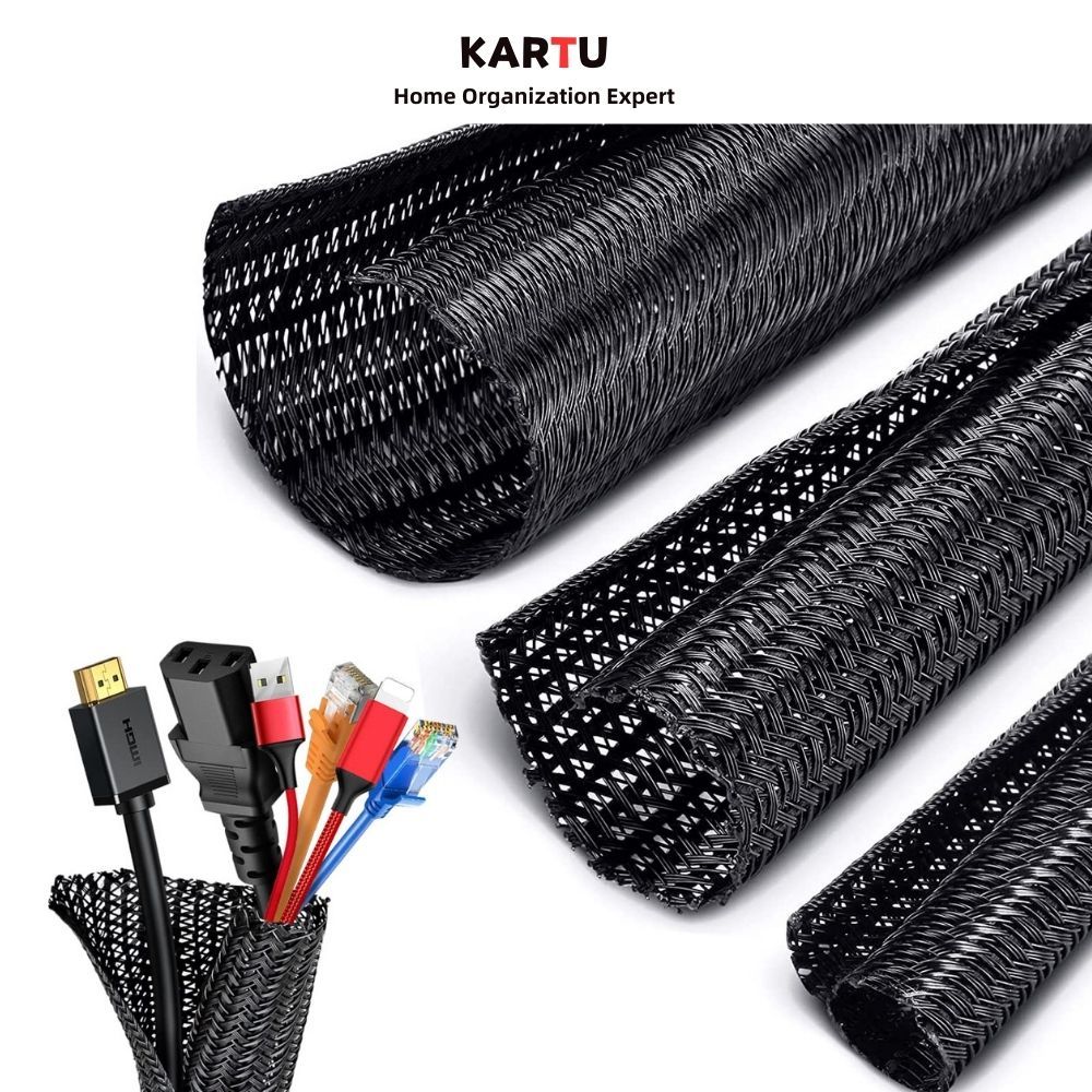 【Enlarge Design】New Update 40MM Cable Management Sleeves Split Cord ...