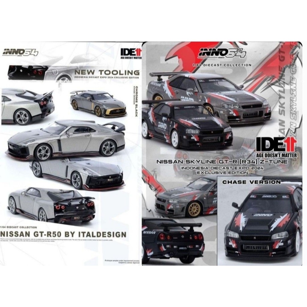 (UNSEALED) IDE 2024 Inno 64 1:64 Die-cast Model Car Nissan Skyline GT-R ...