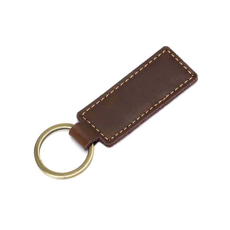 MHYQZDL Genuine Leather Keychain Small Gift Car Key Chains Custom Name ...