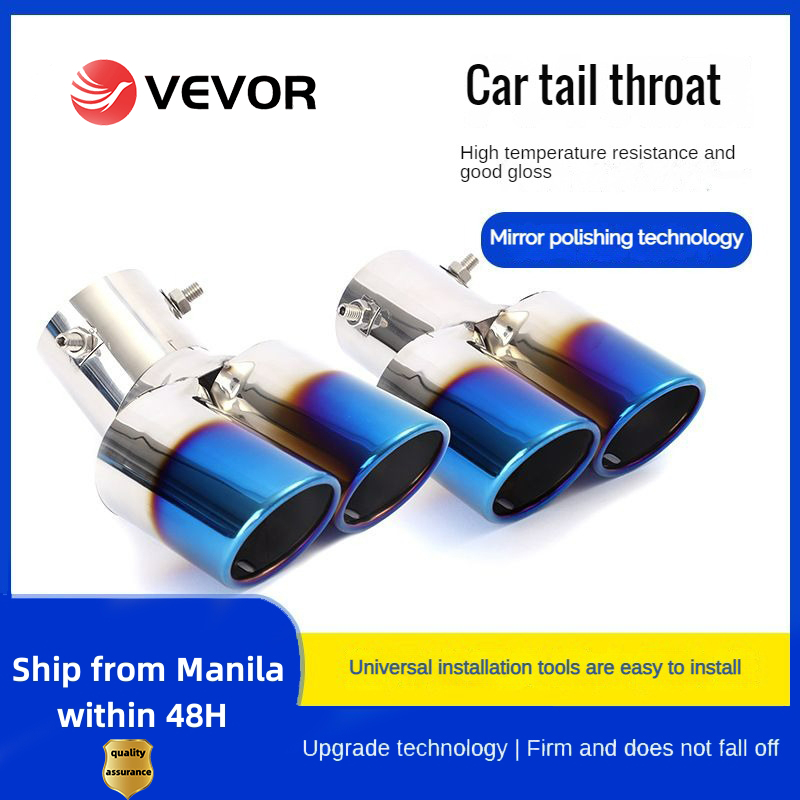 63mm open pipe Muffler Tip for Car universal Auto Burnt Blue or Silver ...