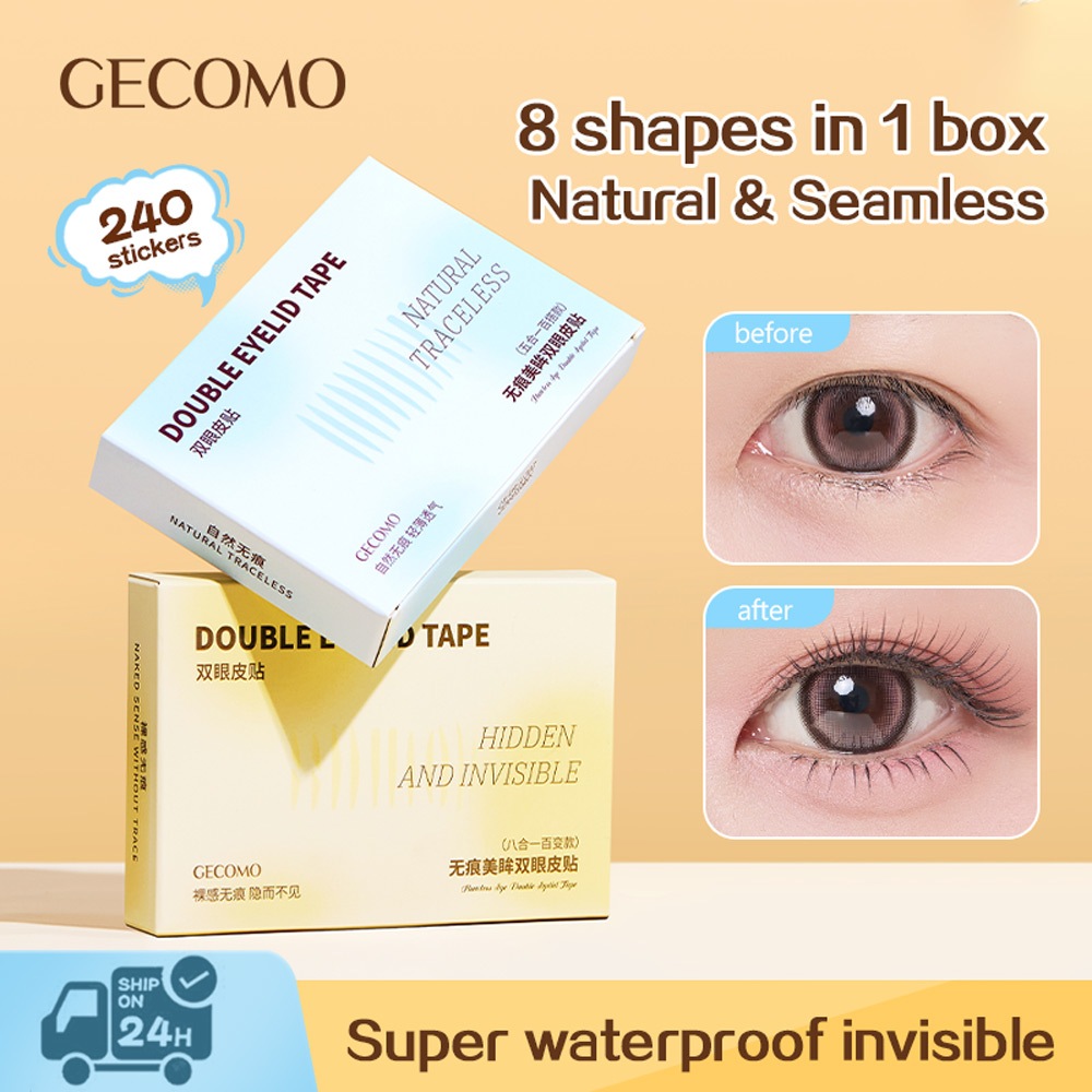 GECOMO Seamless Double Eyelid Sticker Waterproof Invisible Adjustment ...