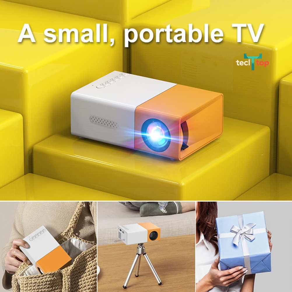 YG-300 600 Mini Portable Projector wireless projector HD 1080P Led Home ...
