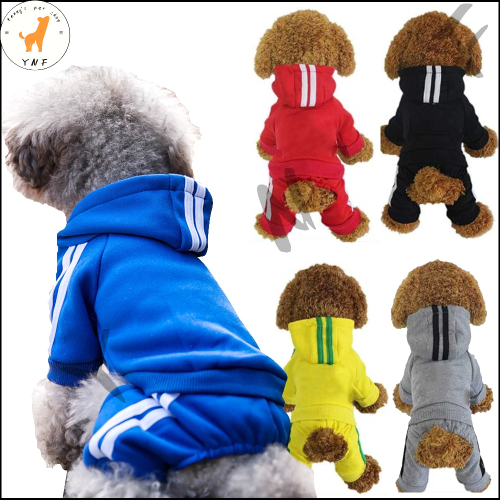 Dog Cat Clothes Sweatshirt Puppy Shih Tzu Sport Hoodie Outfits Four ...