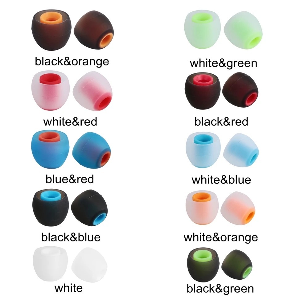 1Pair In Ear Tips Earphone Silicone Eartips/Ear Sleeve/Ear Tip For KZ ...