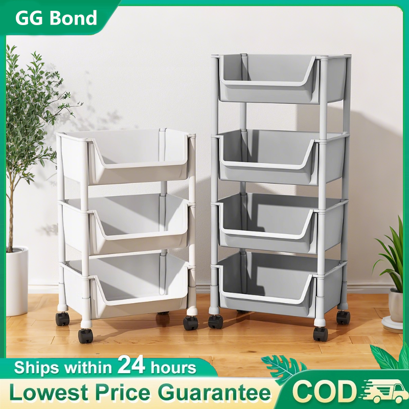Rack Organizer Moving Rack Storage Shelf Trolley Cart for Kitchen ...