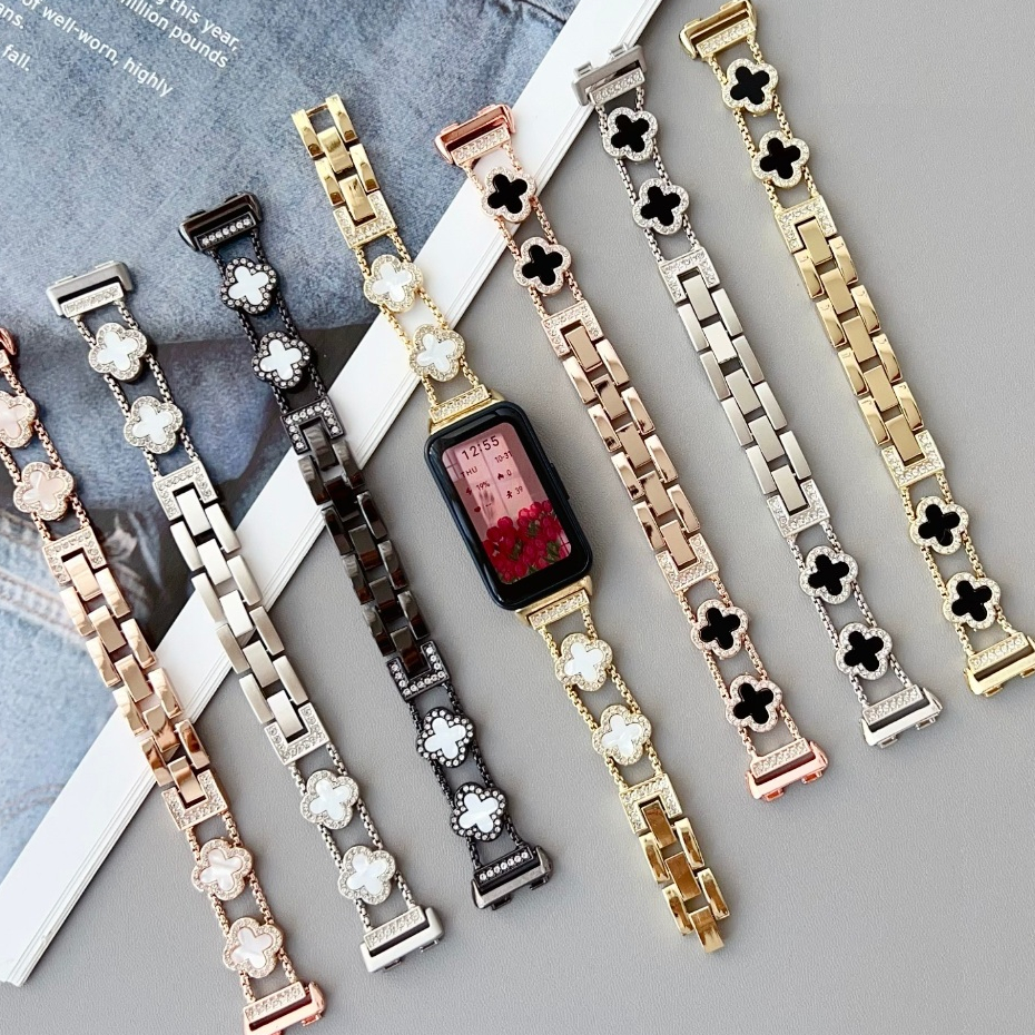 Metal Clover Strap Compatible For Huawei band 10 Strap Huawei band 10 ...