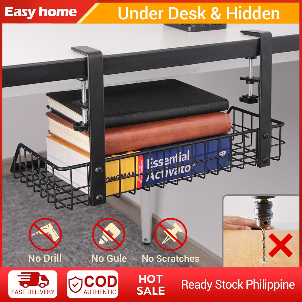 Under Desk Cable Management Adjustable Storage Tray Office Wire ...