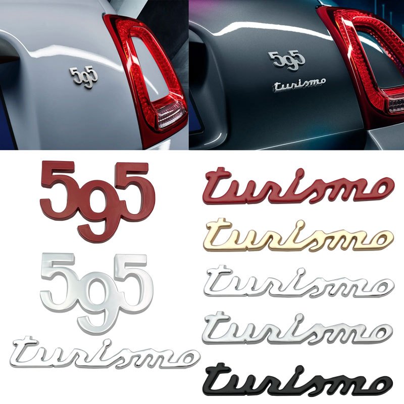 Metal 3D Car Sticker 595 Competizione Turismo Logo Emblem Badge Trunk ...