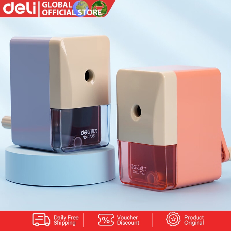 Deli Manual Sharpener For Graphite Pencil 0736 | Shopee Philippines