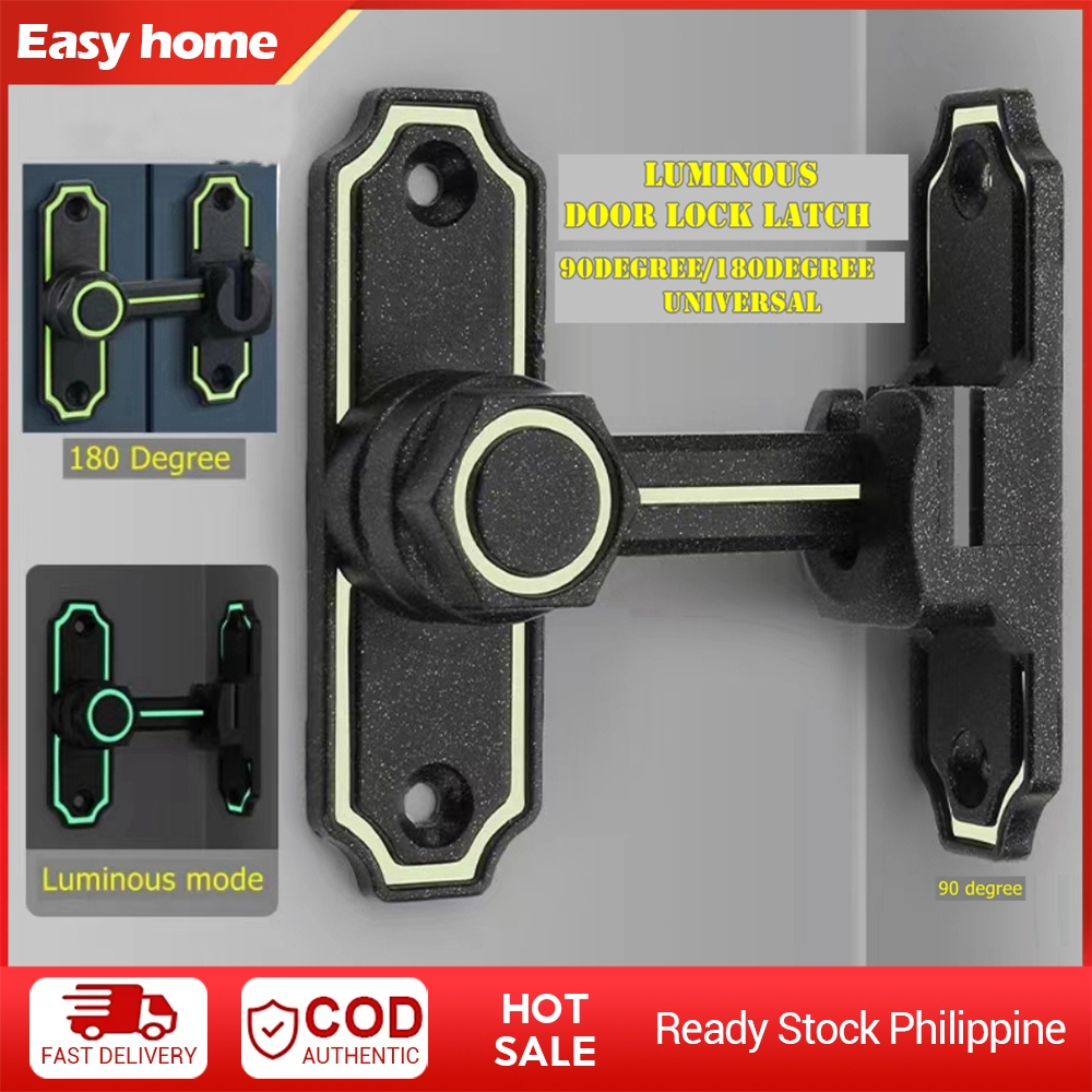 90/180 Degree Sliding Door Latch Lock Anti Theft Hasp Lock Right Angle ...