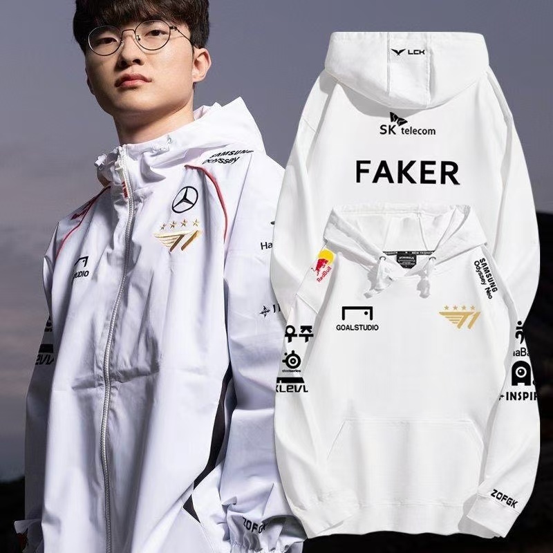 【Exclusive Sale】2024 T1 LOL S14 Worlds Jacket “Faker” Same Esports Uniform Jersey,League of