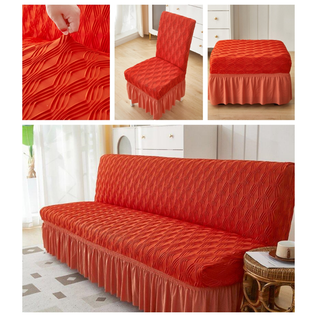 Printed Ice Silk Sofa Cover (Design 7) main image 1