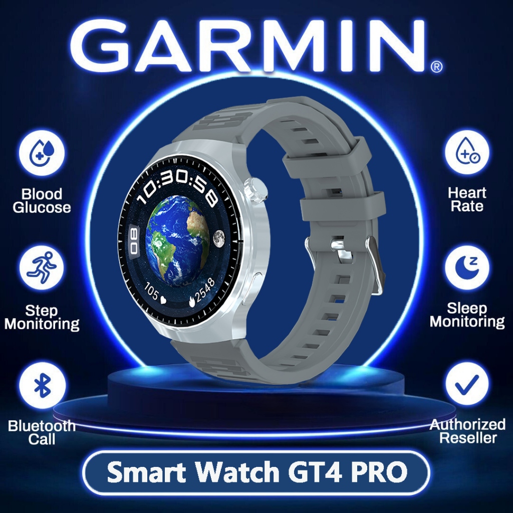 GARMIN Smart Watches Men GT4 Pro HD Full Screen Touch Bluetooth Call IP68  NFC SmartWatch