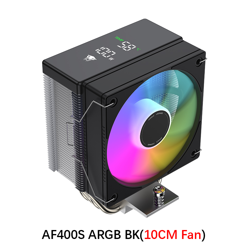 Jungle Leopard K400 Colorful LED CPU Cooler,4 Heat Pipes,4PIN PWM 800-1800RPM Quiet Fan,for Intel LGA 2011/115X/1200/1366/1700/2066 (White