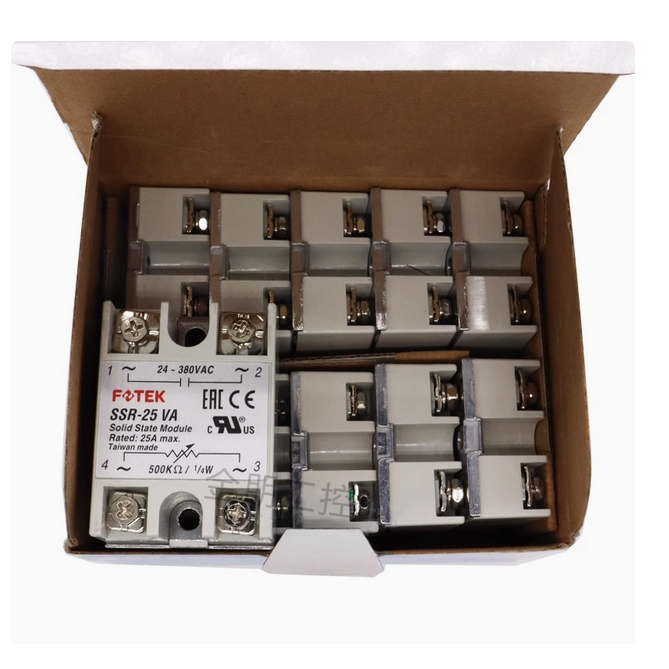 Fotek Single Phase Solid State Relay SSR-40DA-H 25D 10DD/25VA/50AA ...