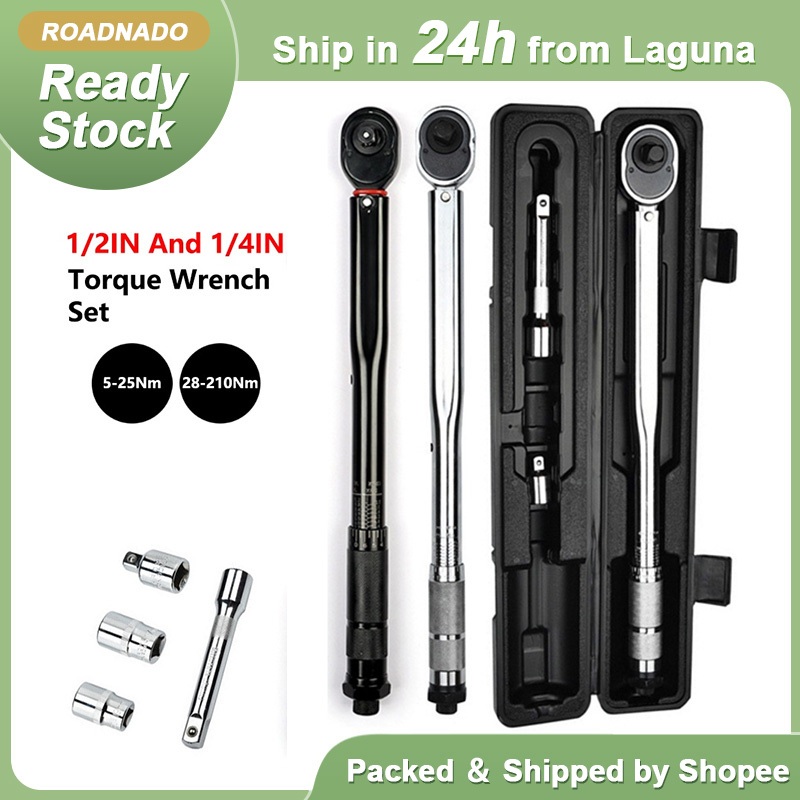 Adjustable Preset Manual Torque Wrench 1/2 Drive 20-210nm Two-Way