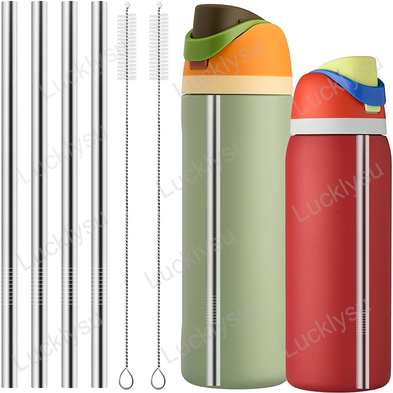 MIMORE Metal Straw For Owala 16 Oz - 6 PCS Satinless Djibouti