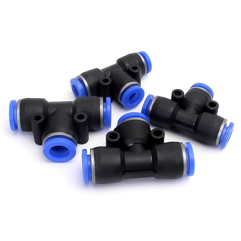 60 Pcs Pneumatic Push Connectors Kit – Quick Release Air Line Fittings Set, 4mm/6mm/8mm/10mm/12mm Tubing Sizes