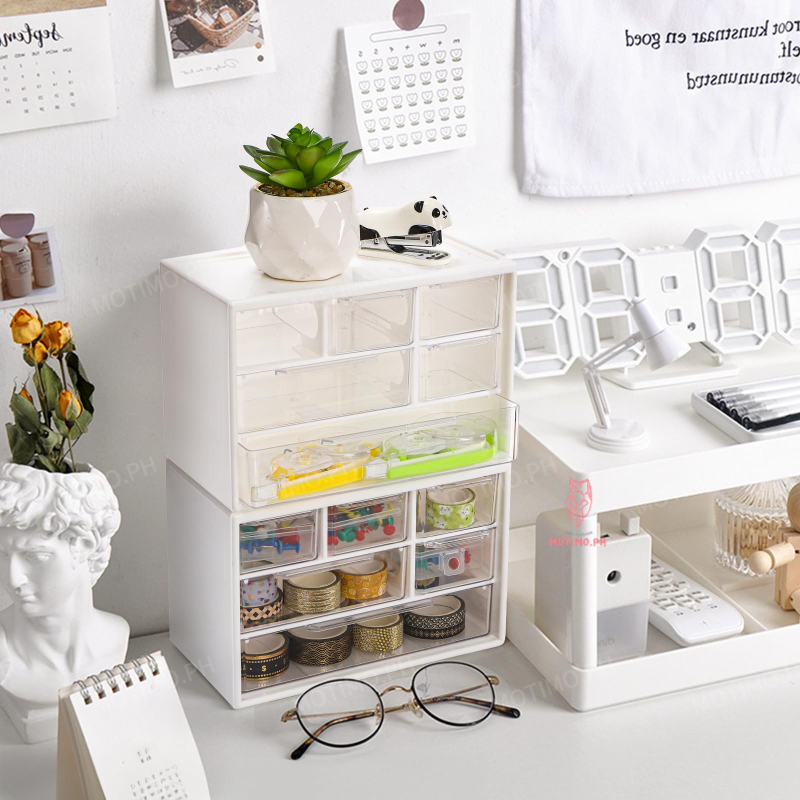 Desktop Drawer Storage Stackable Mini Desk Storage Organizer for Office ...