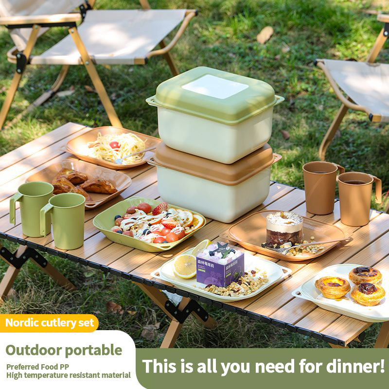 Outdoor Cookware Set a Lunch Box Camping Cookware Set a Variety of ...