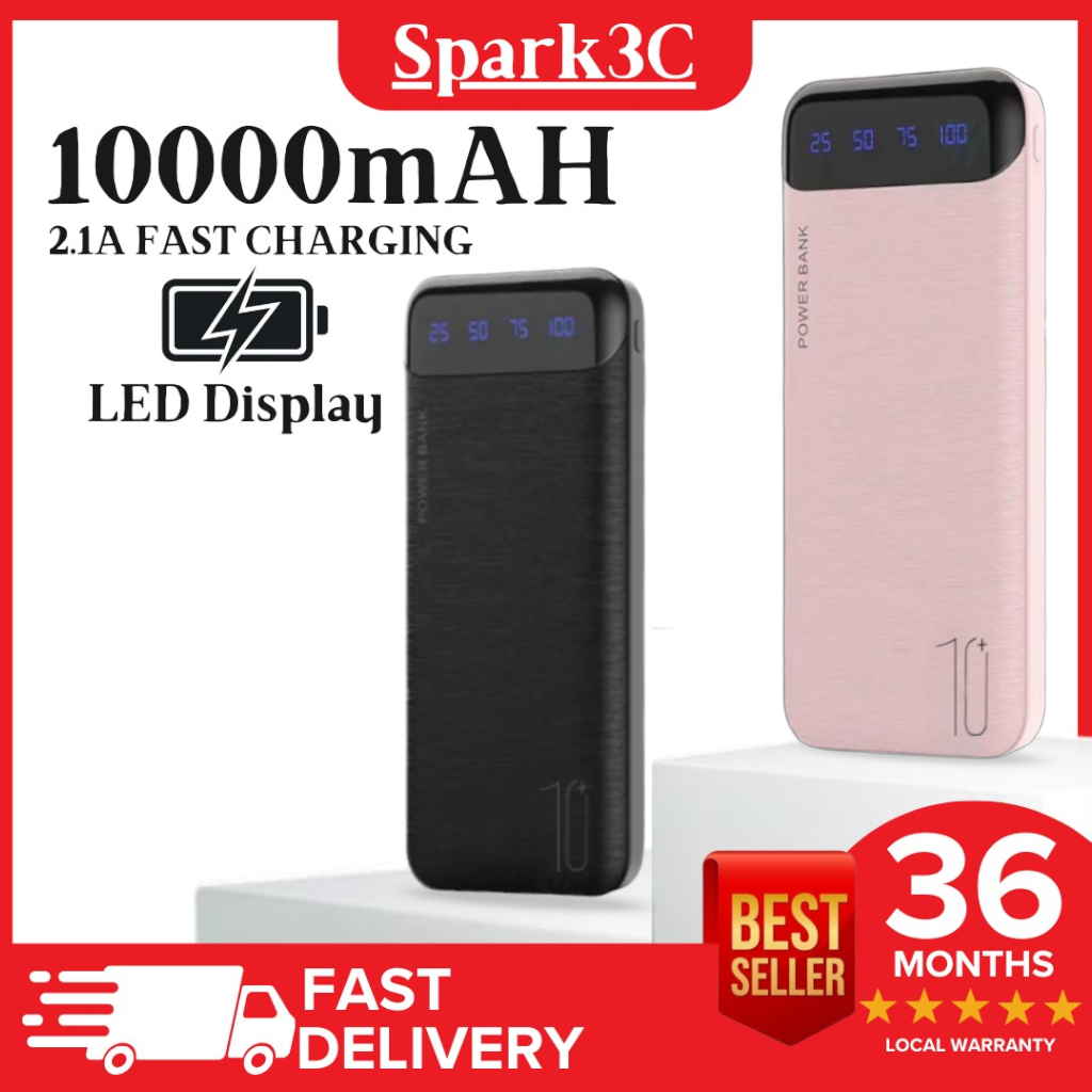 10000mAh PowerBank Portable Digital Display Dual Input Dual Output ...