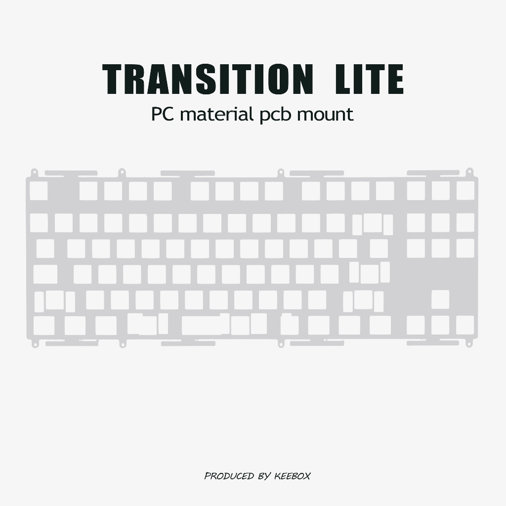 Transition Lite PCB Mount Mechanical Keyboard Custom Plate PC PP ALU ...