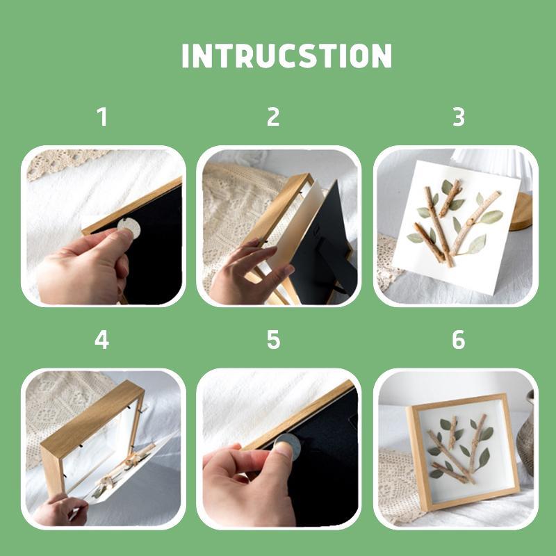 Air Bag Secured Valentine's Day Flower Frame Wooden Shadow Box Wooden ...