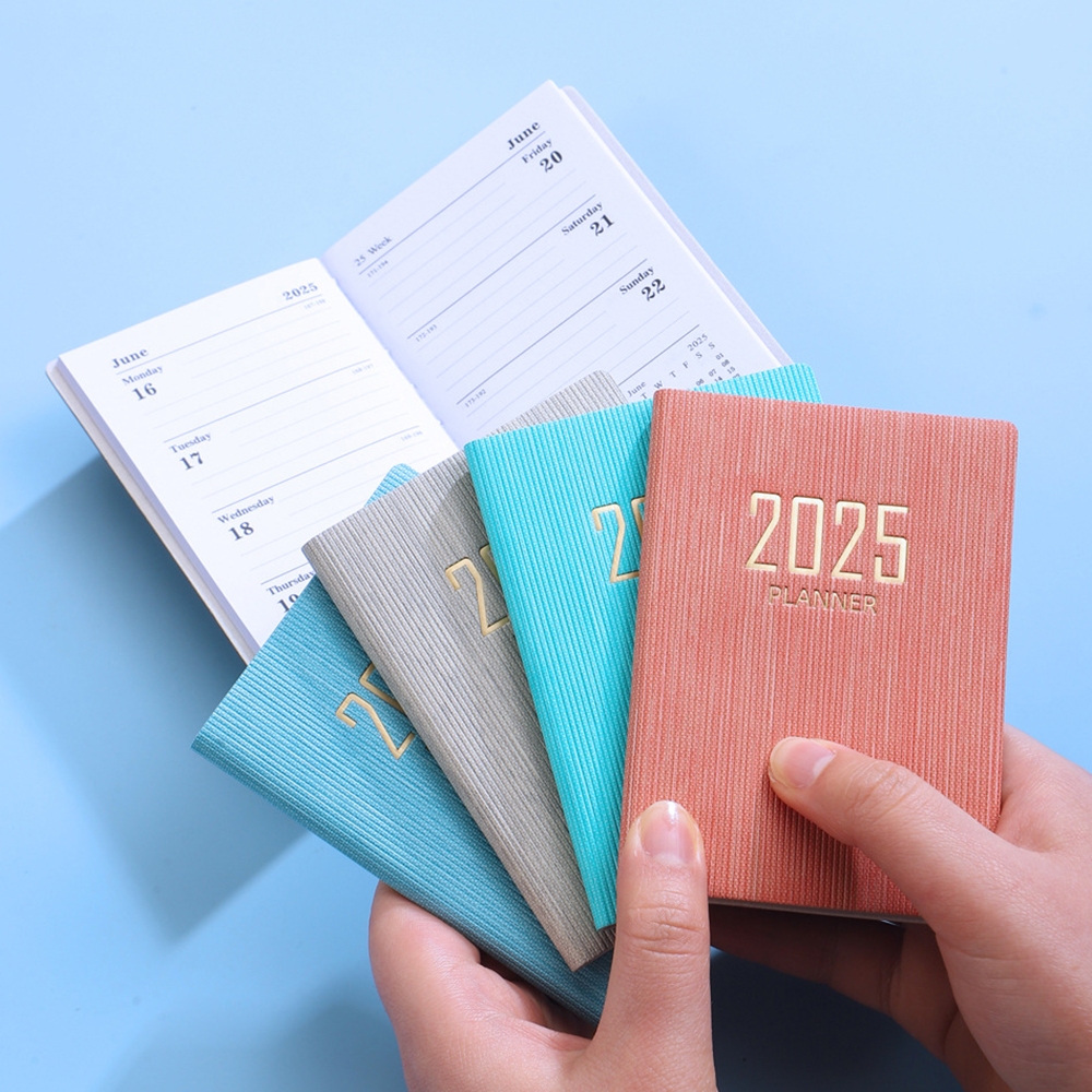 2025 A7 Mini Pocket Planner Notebook 365 Days Notepad Diary Day/Week