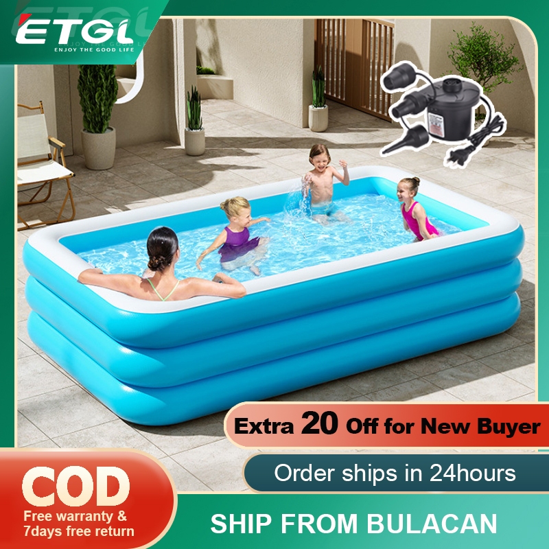 Portable Inflatable Swimming Pool For Kids/Baby With Air Pump Indoor ...