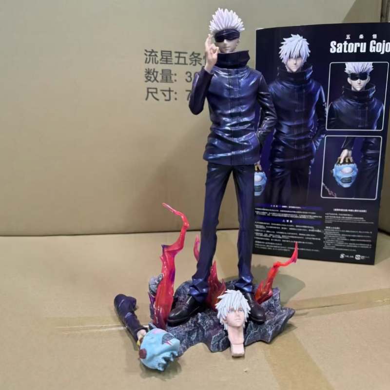 Anime Jujutsu Kaisen Figure Satoru Gojo Figures Two Head Two Arms 5T5 ...
