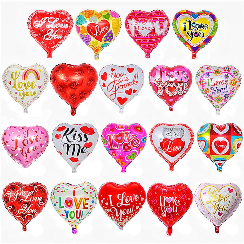 18 inch I Love You Heart Foil Balloons Wedding Anniversary Helium ...