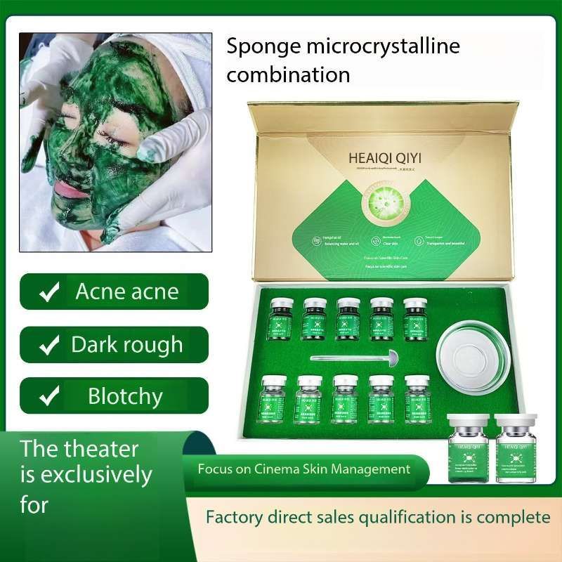 Small Green Mask Sponge Micro-Needle Beauty Salon Cleansing Brightening ...