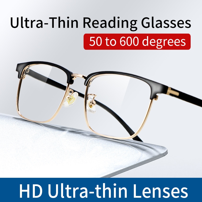 Ultra-Thin Anti Blue Ray Anti-Fatigue Reading Glasses for Men Readers,Full  Frame Computer Readers Anti UV/Eyestrain/Glare