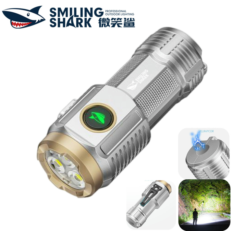 Smiling Shark SD5250 Mini Flashlight Led*3 Powerful Flash Light ...