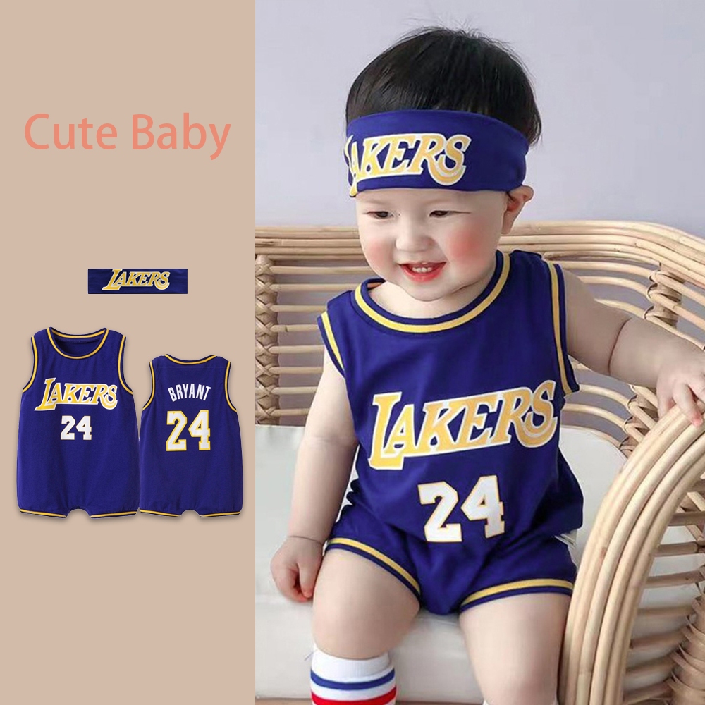 Lakers Jersey Jersey For Newborn 0-24 Month Newborn Baby Romper