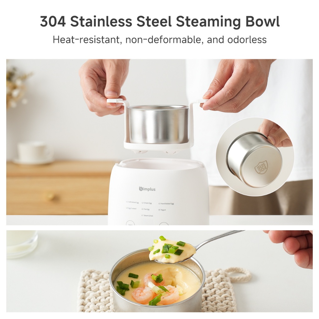Simplus Egg Boiler Multifunctional Cooker 7 Modes 24h Timer Touch ...