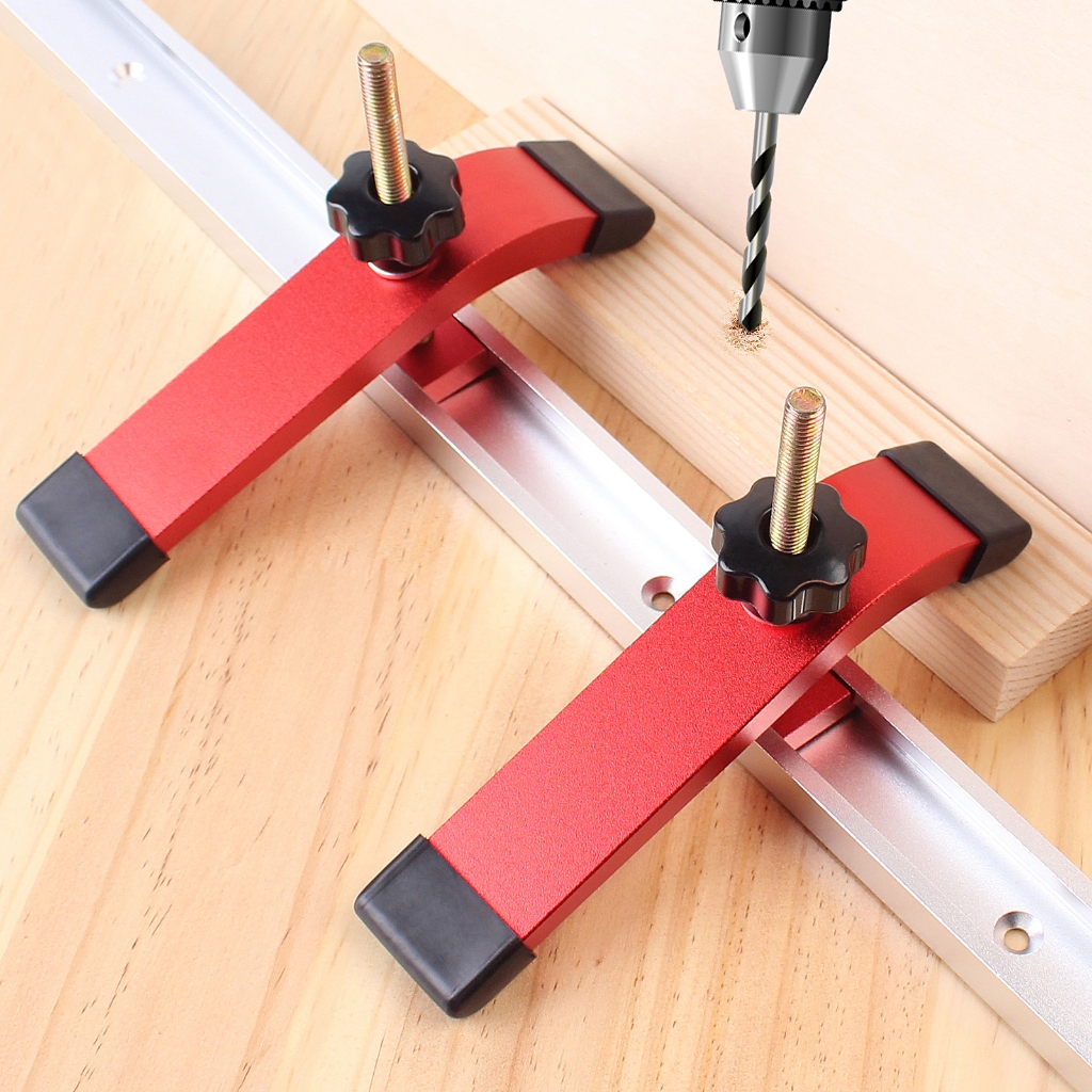 2 Set Quick Acting T-Track Hold Down Clamp Upgraded Aluminum Alloy ...