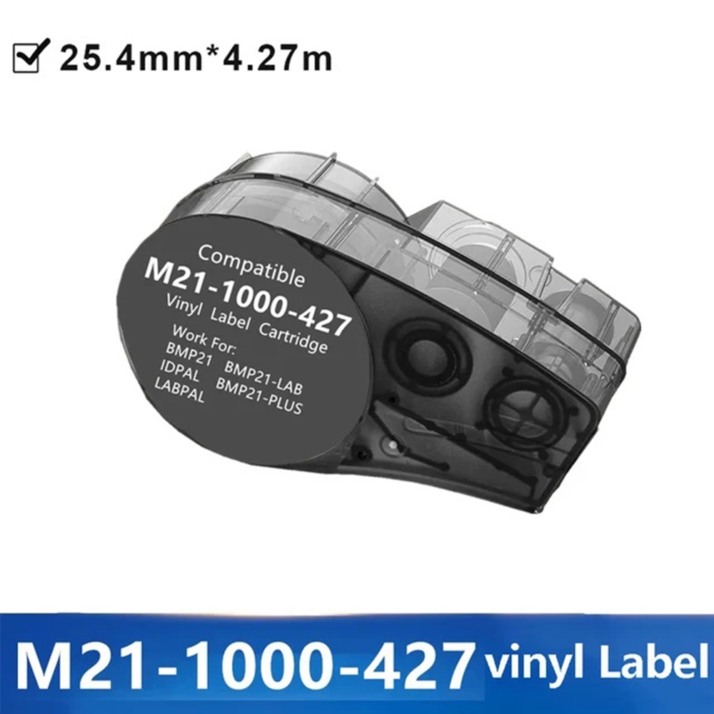 1PK piece M21-1000-427 25.4mm x4.27m white self laminated vinyl ...