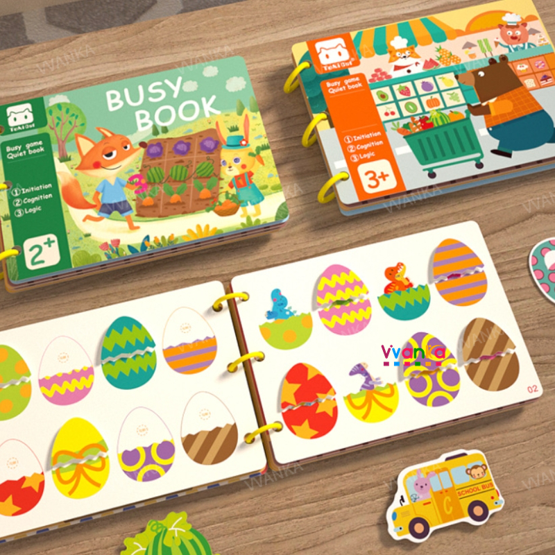 Montessori Busy Book Learning Activities Quiet Book Educational Busy ...