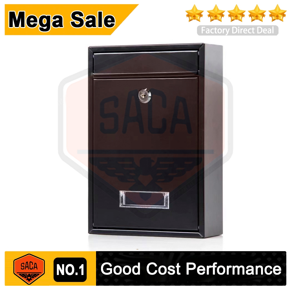304 stainless steel mailbox household hanging mailbox can be locked ...